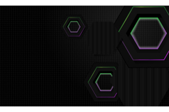 Black hexagon layer background with colorful shining light Product Image 1