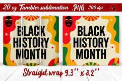 Black History Month | Tumbler Wrap | Tumbler Sublimation Product Image 1