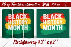 Black History Month | Tumbler Wrap | Tumbler Sublimation Product Image 1