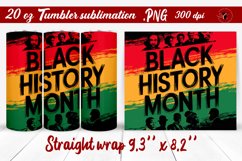 Black History Month | Tumbler Wrap | Tumbler Sublimation Product Image 1