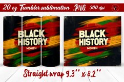 Black History Month | Tumbler Wrap | Tumbler Sublimation Product Image 1