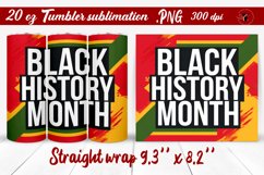 Black History Month | Tumbler Wrap | Tumbler Sublimation Product Image 1