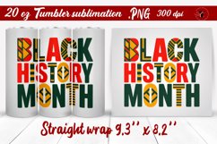 Black History Month | Tumbler Wrap | Tumbler Sublimation Product Image 1