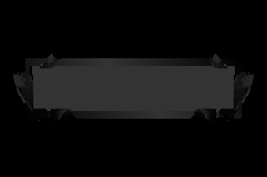 Black horizontal banner and frame with brush stroke design Product Image 2