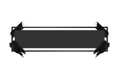Black horizontal banner and frame with brush stroke vector Product Image 1