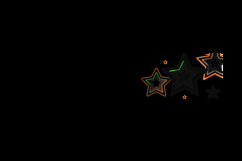 Black horizontal banner poster background with colorful star Product Image 2