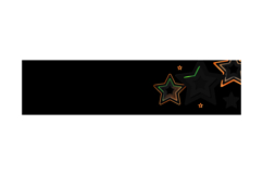 Black horizontal banner poster background with colorful star Product Image 1