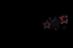 Black horizontal banner poster background with colorful star Product Image 2