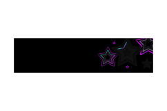 Black horizontal banner poster background with colorful star Product Image 1