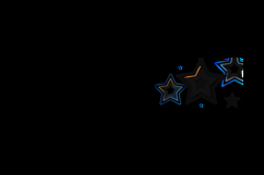 Black horizontal banner poster background with colorful star Product Image 2