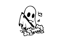 Black illustration art ghost character vector Product Image 1