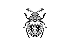 Black illustration art insect beetle drawing Product Image 1