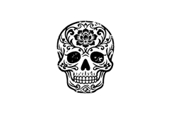 Black illustration art skull or skeleton design Product Image 1