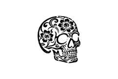 Black illustration art skull or skeleton vector Product Image 1