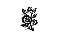 Black illustration beautiful nature floral graphic Product Image 1