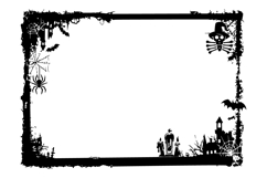Black Illustration frame art halloween holiday decoration Product Image 1