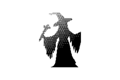 Black illustration or silhouette witch halloween abstract cl Product Image 1