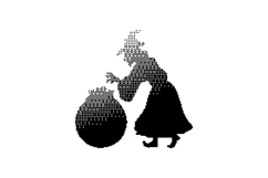 Black illustration or silhouette witch halloween abstract de Product Image 1