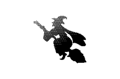 Black illustration or silhouette witch halloween abstract Product Image 1