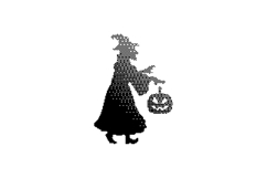Black illustration or silhouette witch halloween abstract is Product Image 1
