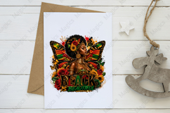Black Is Beautiful Afro Queen PNG Design for Black History Product Image 3