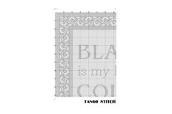 Black is my happy color funny sarcastic quote cross stitch - Tango Stitch