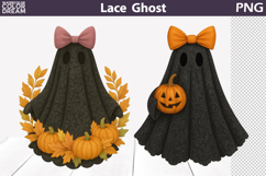 Halloween Ghost Lace Bundle | Black Ghost Sublimation Product Image 5
