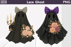 Halloween Ghost Lace Bundle | Black Ghost Sublimation Product Image 7