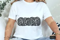 Black Lace Amen PNG, Christian PNG Product Image 3