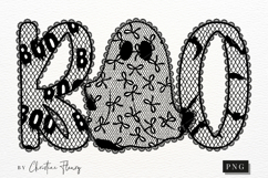Halloween Lace Boo Ghost PNG Product Image 4