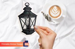 Black Lantern Sticker, Candle Lantern Sticker, Lantern Art Product Image 1