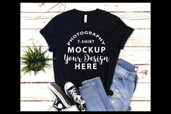 Bella Canvas 3001 t-shirt Mock-up BLACK Product Image 1