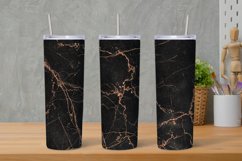 Black Marble Sublimation Tumbler Designs, 20oz Tumbler Wrap Product Image 1