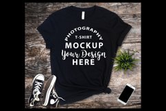 Bella Canvas3001 T-shirt mock-up BLACK Product Image 1