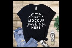 Bella Canvas 3001 t-shirt mock-up BLACK Product Image 1