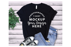 BELLA CANVAS 3001 T-shirt Mockup BLACK Product Image 1