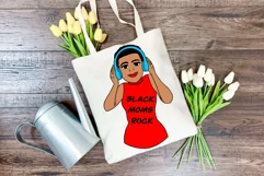 Cool Black Mom with Headphones, Artist Mom, Musical Mother Product Image 1