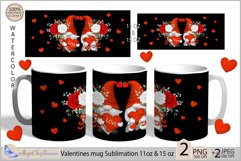 Valentines day mug Sublimation|Gnomes mug 11oz 15oz| love Product Image 1