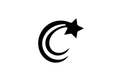 Black or silhouette falling star symbol and icon vector Product Image 1