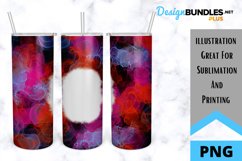 Alcohol Ink Sublimation Tumbler - PNG - Bleached Alcohol Ink Product Image 1