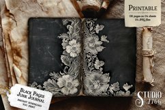 Black Pages with White Lace Junk Journal Product Image 2