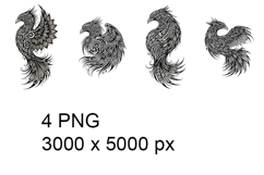 Black Phoenix tattoo Product Image 2