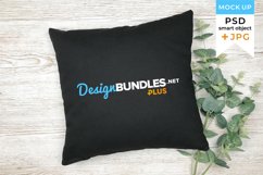 Black Pillow Mockup in JPG and PSD with smart object Product Image 1