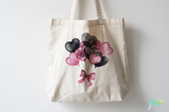 Black Pink Rose Valentine Clipart Bundle Product Image 4