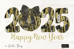 Preppy New Year 2025 Png | New Years PNG Product Image 4