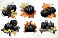 Black Pumpkins Sublimation Clipart Product Image 3