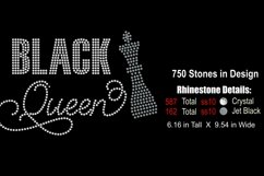 Black Queen Rhinestone Shirt Template Product Image 2