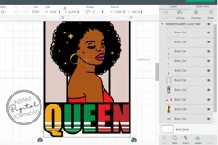 Black Queen SVG Cut File African American Girl 