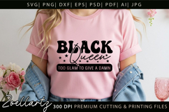 Black Queen SVG AFRO Girl Juneteenth Black History Month SVG Product Image 3