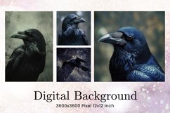 Black Raven Crow Halloween Background Wallpaper Backdrop_14 Product Image 1